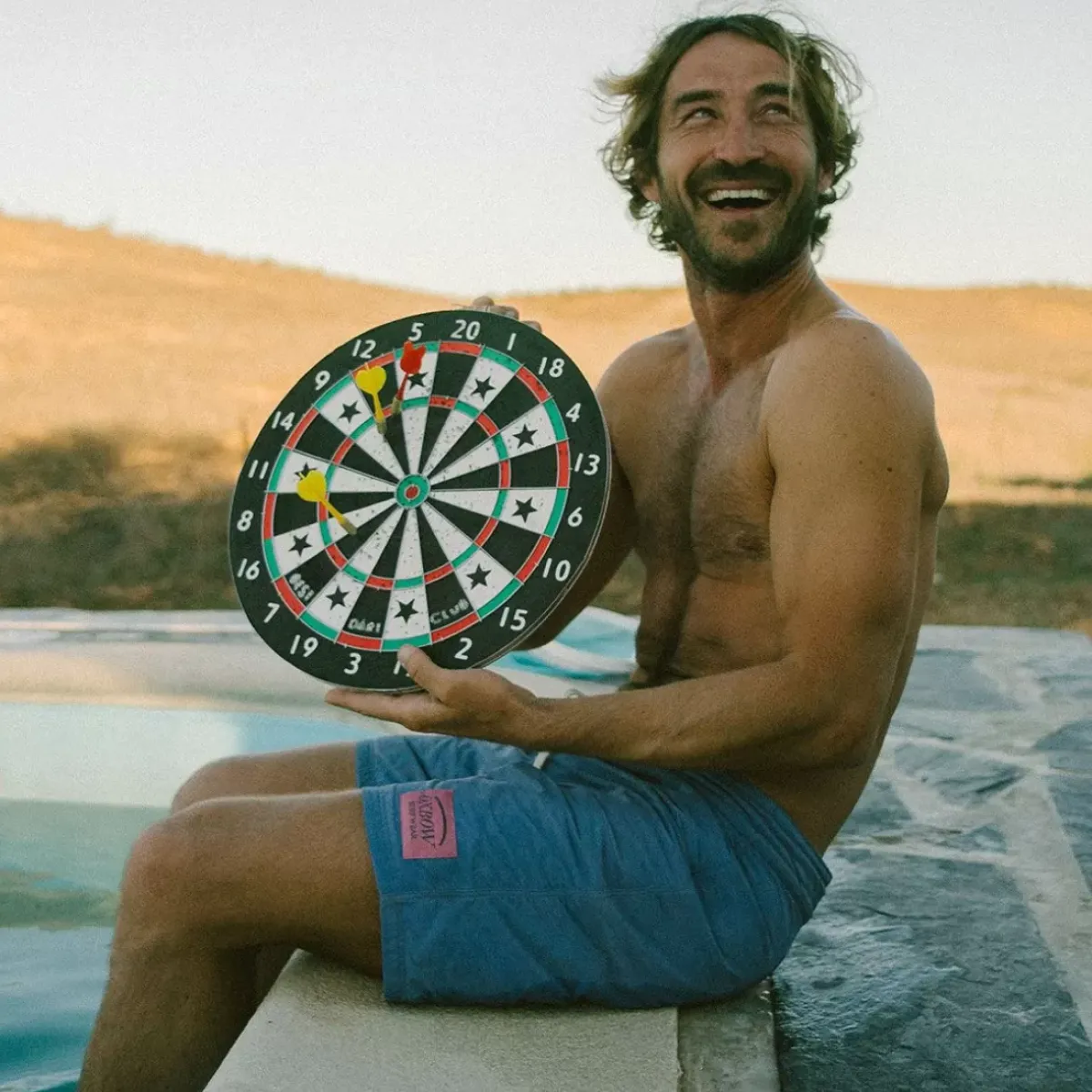 OXBOW Collector Made in France|Swimwear-COLLECTOR Boardshort JACKY - Bleuet