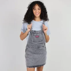 OXBOW Dress|Clothing-Dungaree dress DIGAPO - Noir Black