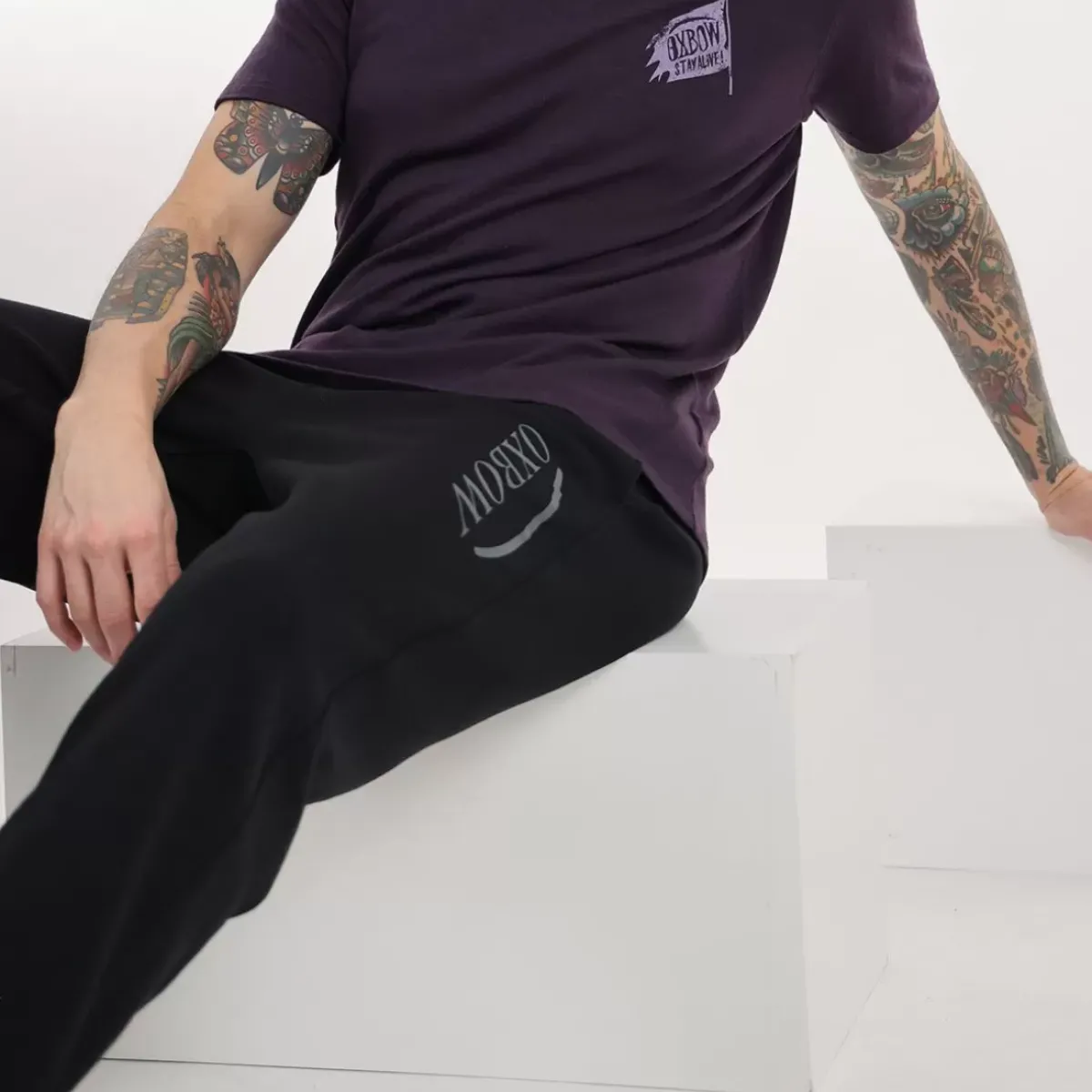 OXBOW Pants, Jeans-Jog pants MARCADAU - Noir Black