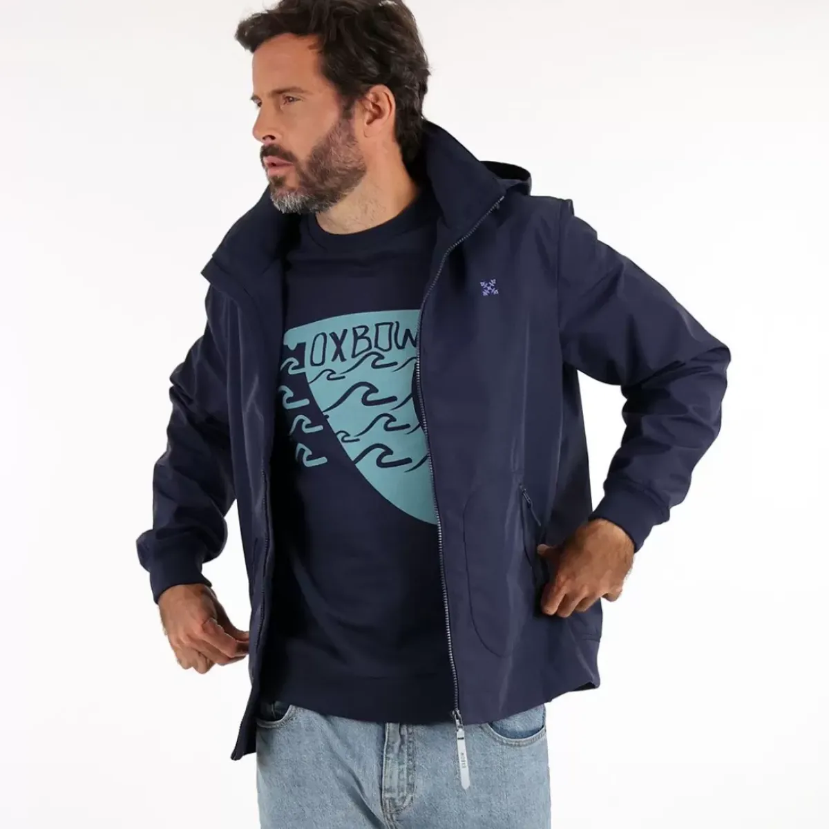 OXBOW Jacket, Coat-Light jacket JINGTON - Deep Marine