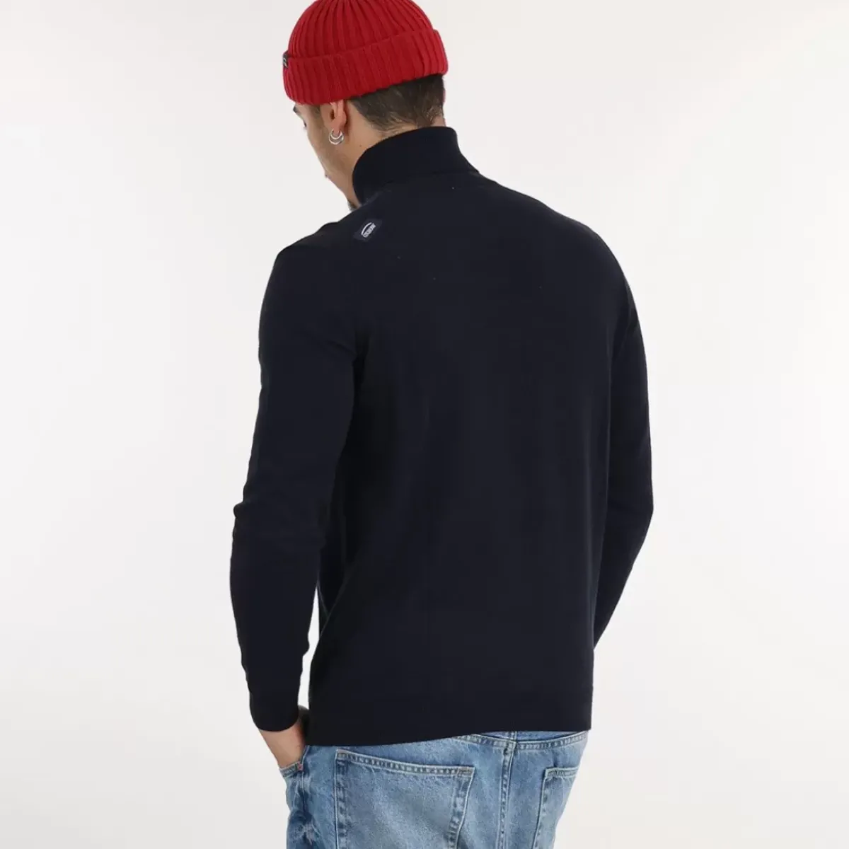 OXBOW Sweater, Cardigan-Sweater PEROL - Deep Marine Chiné Heather Deep Marine