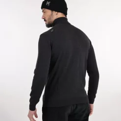 OXBOW Sweater, Cardigan-Sweater PEROL - Noir Chiné Heather Black