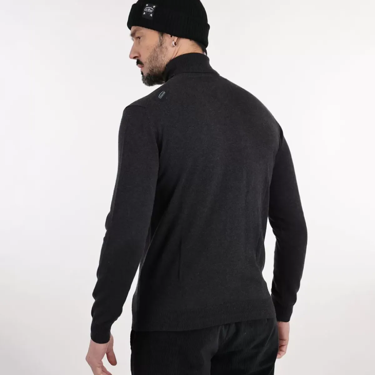 OXBOW Sweater, Cardigan-Sweater PEROL - Noir Chiné Heather Black