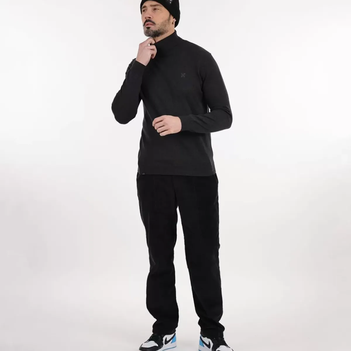 OXBOW Sweater, Cardigan-Sweater PEROL - Noir Chiné Heather Black