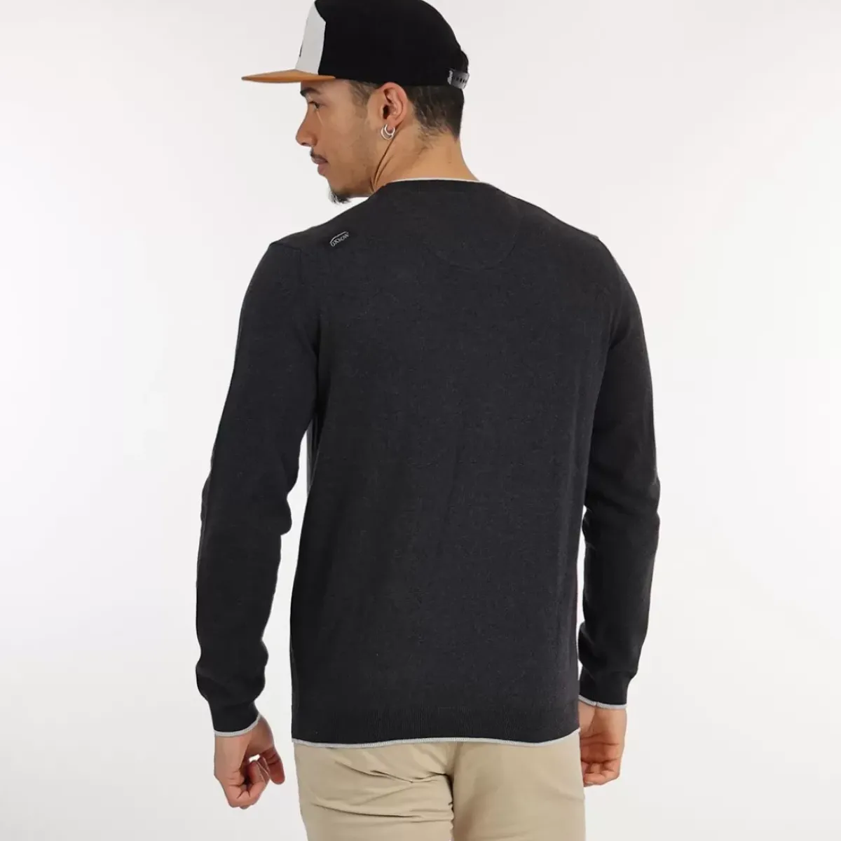 OXBOW Essentials|Clothing-Sweater PERONI - Noir Chiné Heather Black