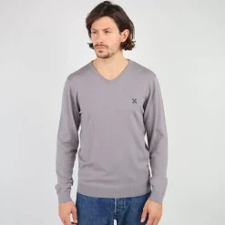 OXBOW Essentials|Sweater, Cardigan-Sweater PREVIO - Gris Cendre Ash Grey